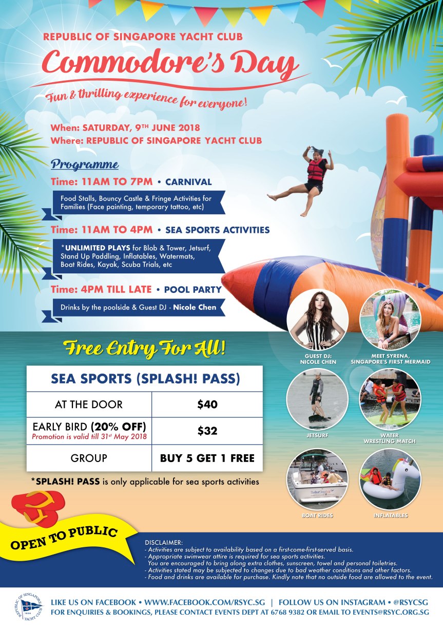 Open Invitation: RSYC Commodore’s Day on 9 Jun&nbsp;2018